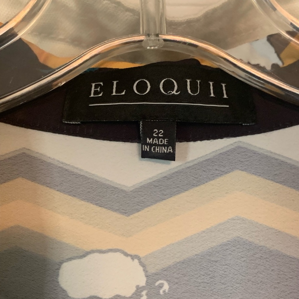 Eloquii Multicolor Chevron Sheep Dress - Picture 5 of 12